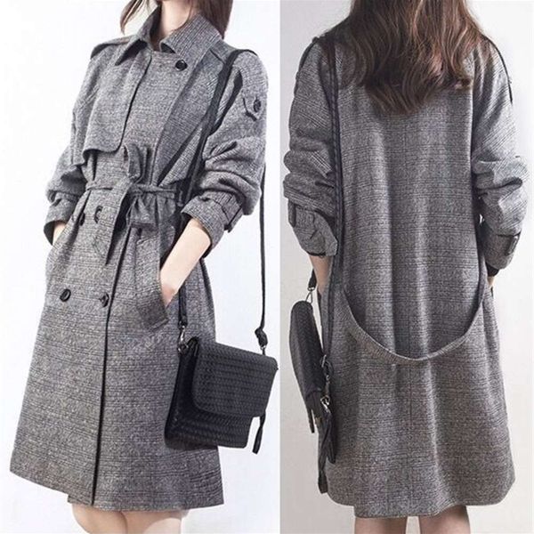 designer new medium length winter korean british large size wool windbreaker overcoat women's double row buckle e, Black
designer new medium length winter korean british large size wool windbreaker overcoat women's double row buckle e, Black