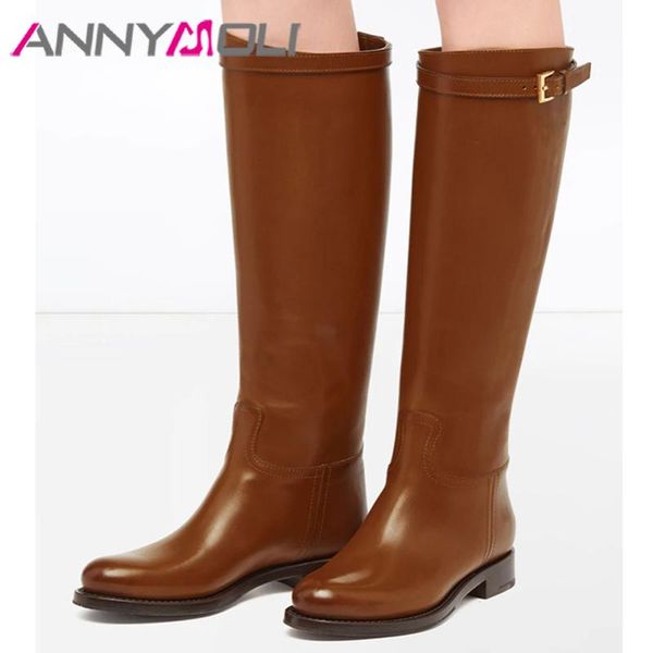boots annymoli real leather riding women chunky low heel knee high round toe buckle ladies autumn winter brown 45, Black
boots annymoli real leather riding women chunky low heel knee high round toe buckle ladies autumn winter brown 45, Black