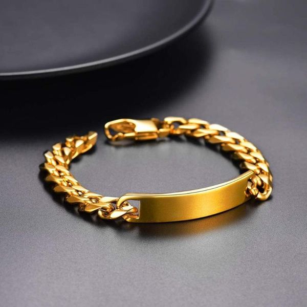 other bracelets u7 mens id bracelet stainless steel 10mm wide curb link personalized message engrave bangle 19 /21cm h1092, Golden;silver
other bracelets u7 mens id bracelet stainless steel 10mm wide curb link personalized message engrave bangle 19 /21cm h1092, Golden;silver
