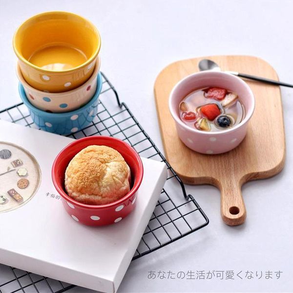 bowls polka dot baking bowl ceramic creative double skin milk cup dessert steamed cake oven
bowls polka dot baking bowl ceramic creative double skin milk cup dessert steamed cake oven