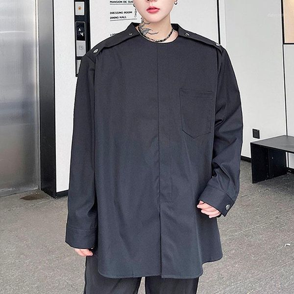 men's casual shirts korean niche chic fashion loose shirt men harajuku streetwear vintage long sleeve party dress male, White;black
men's casual shirts korean niche chic fashion loose shirt men harajuku streetwear vintage long sleeve party dress male, White;black