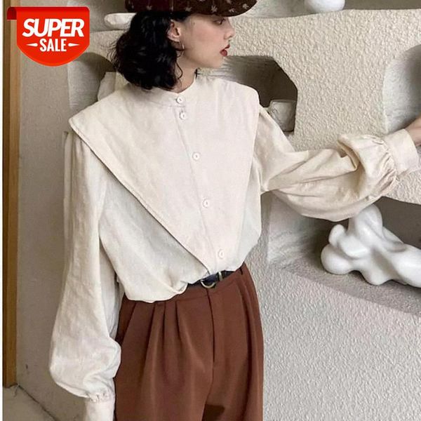 Pure Cotton Retro Puff Sleeve Wizard Shirt Women Blouses Student Korean Loose Design Sense Niche Spring Autumn Long-sleeved Tops #Ks7e, White
Pure Cotton Retro Puff Sleeve Wizard Shirt Women Blouses Student Korean Loose Design Sense Niche Spring Autumn Long-sleeved Tops #Ks7e, White