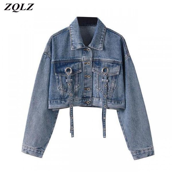 women's jackets zqlz vintage jeans jacket women 2021 loose short jean coats female streetwear casual washing autumn denim mujer, Black;brown
women's jackets zqlz vintage jeans jacket women 2021 loose short jean coats female streetwear casual washing autumn denim mujer, Black;brown