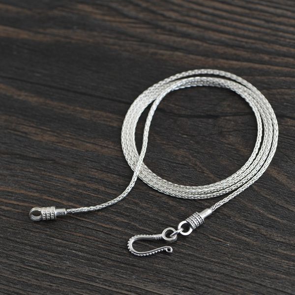 2021 new 100% pure s925 sier jewelry retro fashion braided horsewhip chain detachable simple design man and woman necklace g3hm, Silver
2021 new 100% pure s925 sier jewelry retro fashion braided horsewhip chain detachable simple design man and woman necklace g3hm, Silver