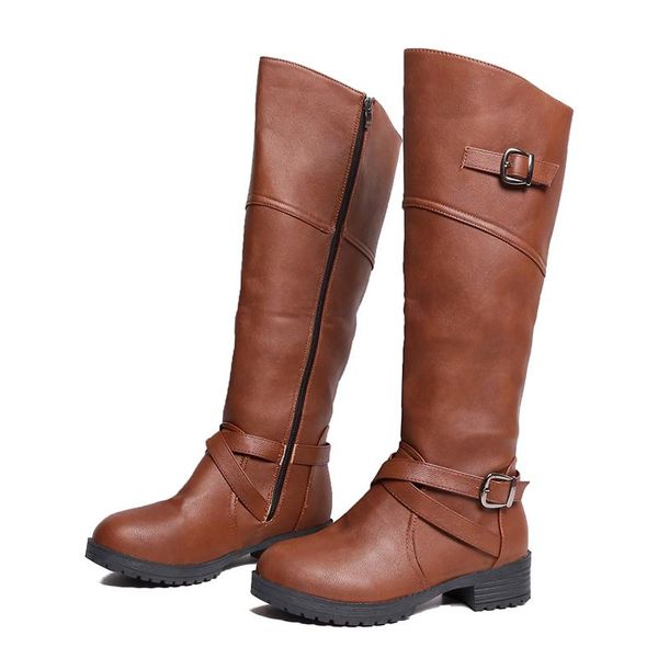 boots vogue autumn winter pu leather over-the-knee women botas mujer knee high retro buckle with zip snow, Black
boots vogue autumn winter pu leather over-the-knee women botas mujer knee high retro buckle with zip snow, Black