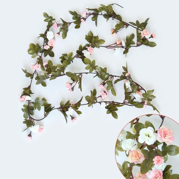 decorative flowers & wreaths 2.3m roses artificial with green leaves hanging garland silk for wedding home decoration festive party supplies
decorative flowers & wreaths 2.3m roses artificial with green leaves hanging garland silk for wedding home decoration festive party supplies
