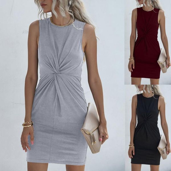 casual dresses dress for women spring and summer 2021 sleeveless hip-wrapped slim waist mid-length round neck high dress#g30, Black;gray
casual dresses dress for women spring and summer 2021 sleeveless hip-wrapped slim waist mid-length round neck high dress#g30, Black;gray