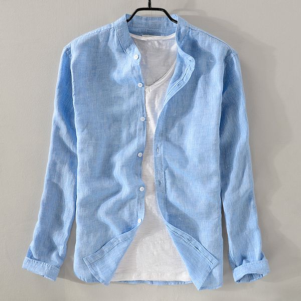 2021 new novo estilo manga longa camisas marca moda dos gola casuais camisa azul para os homens de algodo e linho wylr, White
2021 new novo estilo manga longa camisas marca moda dos gola casuais camisa azul para os homens de algodo e linho wylr, White
