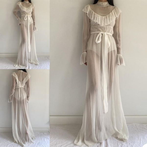 wraps & jackets illusion ivory night dress for po shoot tulle robe boudoir maternity dressing gown women robes custom made wedding sleepwear, White
wraps & jackets illusion ivory night dress for po shoot tulle robe boudoir maternity dressing gown women robes custom made wedding sleepwear, White