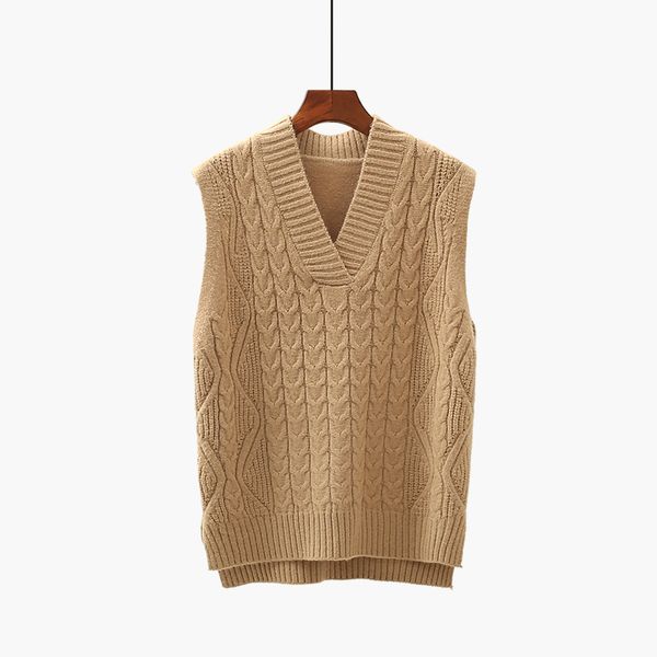 twist pullover sweater vest women 2020 autumn new loose net red v-neck waistcoat wool knitted vest women, Black
twist pullover sweater vest women 2020 autumn new loose net red v-neck waistcoat wool knitted vest women, Black