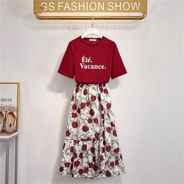 fashion summer women's portrait printing tshirt + hgih waist long skirt two piece female students suits 210603, White
fashion summer women's portrait printing tshirt + hgih waist long skirt two piece female students suits 210603, White
