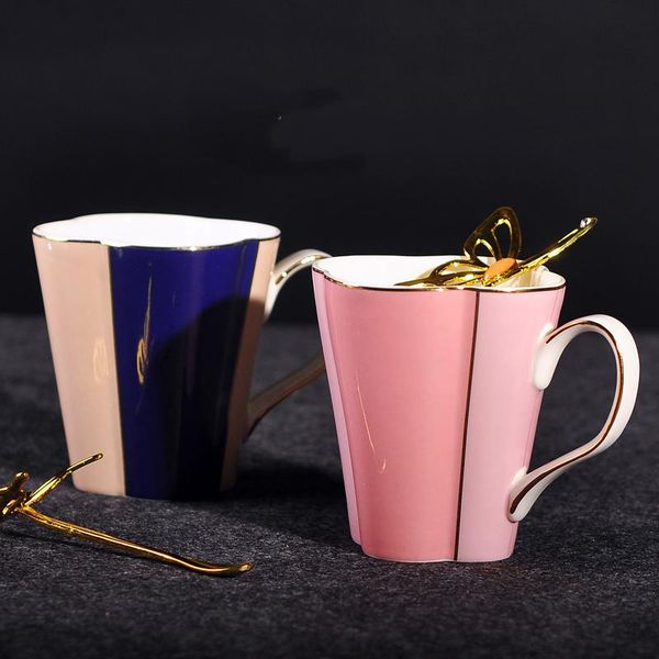 mugs classic pink ceramic coffee cup exquisite brief quality petal mouth gold lines cups
mugs classic pink ceramic coffee cup exquisite brief quality petal mouth gold lines cups
