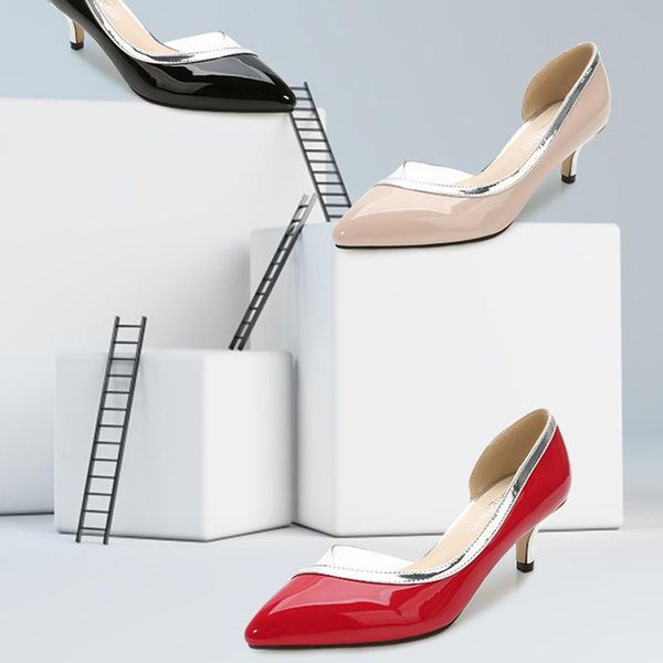 dress shoes hollow sandals women metal mid-heel 5cm pu leather pointed-toe woman pumps occupational footwear hihg heels large size46, Black
dress shoes hollow sandals women metal mid-heel 5cm pu leather pointed-toe woman pumps occupational footwear hihg heels large size46, Black