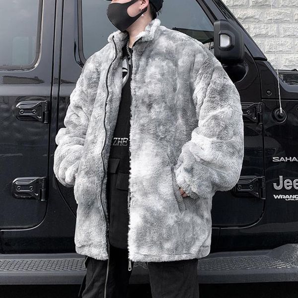 men's down & parkas neploha 2021 winter casual tie dyed gray gradient lamb streetwear korean loose stand man's jackets male coats, Black
men's down & parkas neploha 2021 winter casual tie dyed gray gradient lamb streetwear korean loose stand man's jackets male coats, Black