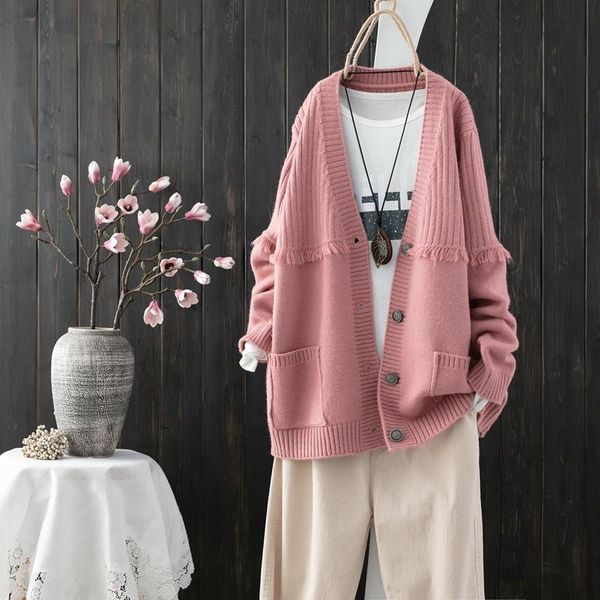 women's knits & tees women spring autumn fashion solid long sleeve knitted cardigan female korean loose warm single breasted casual swe, White
women's knits & tees women spring autumn fashion solid long sleeve knitted cardigan female korean loose warm single breasted casual swe, White