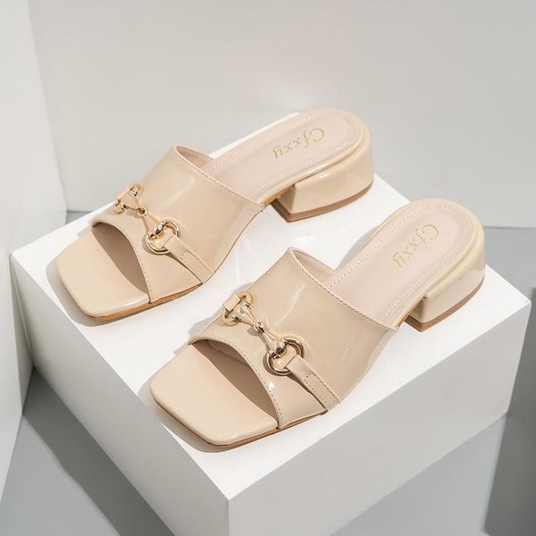 sandals summer designer women slippers fashion metal buckle thick damen pumps large size beach shoes chaussure femme, Black
sandals summer designer women slippers fashion metal buckle thick damen pumps large size beach shoes chaussure femme, Black