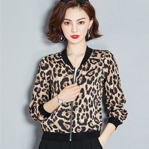 long/medium sleeves sun block dress feminine summer jacket imitation leopard silk print loose-fitting baseball car m4jo, Black;brown
long/medium sleeves sun block dress feminine summer jacket imitation leopard silk print loose-fitting baseball car m4jo, Black;brown