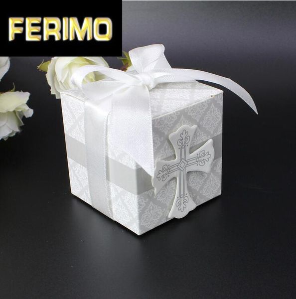gift wrap 50pcs first communion cross candy box christening baby shower wedding party bomboniere holders with ribbons
gift wrap 50pcs first communion cross candy box christening baby shower wedding party bomboniere holders with ribbons