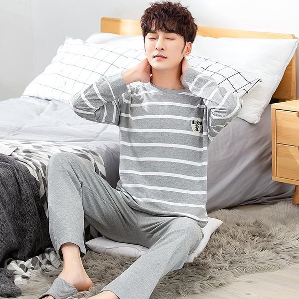autumn winter men's cotton pajamas letter striped sleepwear cartoon pajama sets casual sleep&lounge pyjamas plus size 3xl, Black;brown
autumn winter men's cotton pajamas letter striped sleepwear cartoon pajama sets casual sleep&lounge pyjamas plus size 3xl, Black;brown