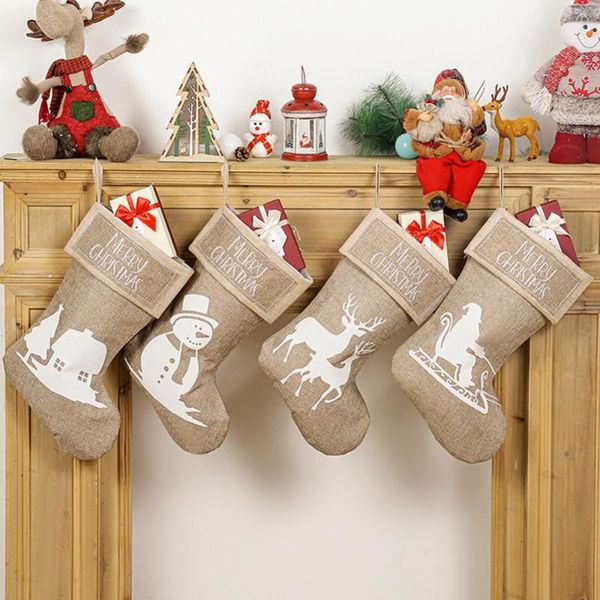 christmas decorations linen cloth candy gift bag stockings socks fireplace xmas tree decoration
christmas decorations linen cloth candy gift bag stockings socks fireplace xmas tree decoration