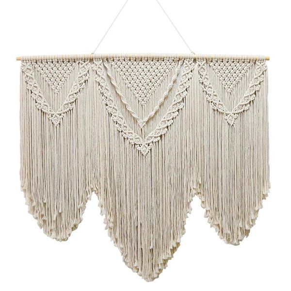 tapestries large macrame wall hanging tapestry with wooden stick handwoven bohemian tassel curtain wedding decoration
tapestries large macrame wall hanging tapestry with wooden stick handwoven bohemian tassel curtain wedding decoration