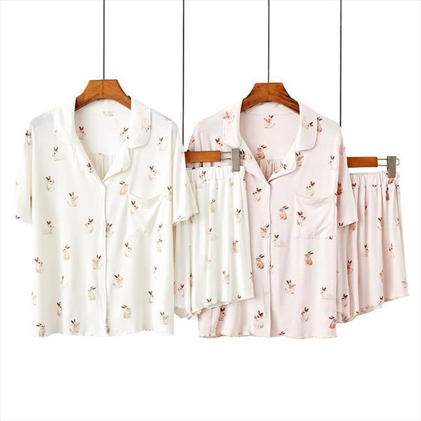 cute rabbit print modal women sleepwear fabric soft skin friendly home pjs short sleeved shorts two piece set summer cotton, Black;red
cute rabbit print modal women sleepwear fabric soft skin friendly home pjs short sleeved shorts two piece set summer cotton, Black;red