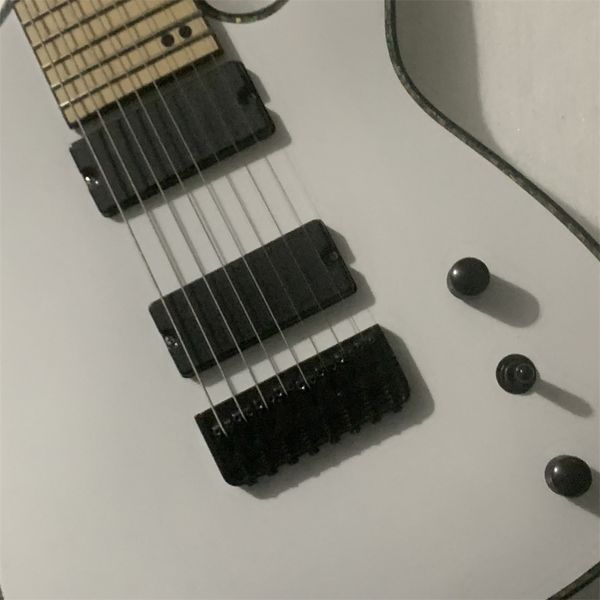 electric guitar, 8-string guitar, black accessories, maple fingerboard, real color shell binding
electric guitar, 8-string guitar, black accessories, maple fingerboard, real color shell binding