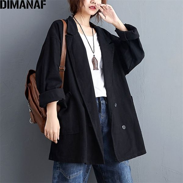 plus size women coat buttons autumn jacket casual cotton lapel suit coats female loose vintage oversize cardigan 210531, Black;brown
plus size women coat buttons autumn jacket casual cotton lapel suit coats female loose vintage oversize cardigan 210531, Black;brown