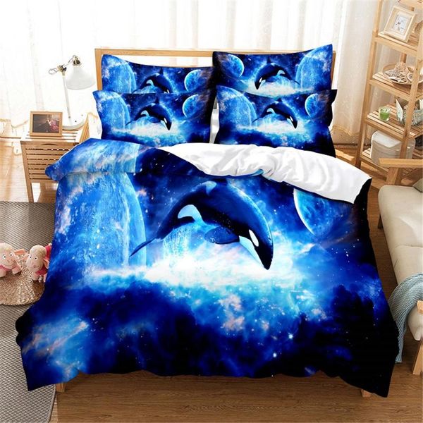 bedding sets 3d dolphin set duvet cover bed cotton bedroom
