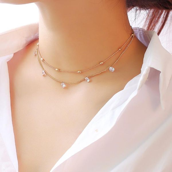 chokers accessories summer fashion clavicle zircon necklace metallic multilayer, Golden;silver
chokers accessories summer fashion clavicle zircon necklace metallic multilayer, Golden;silver