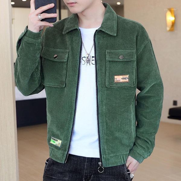men's jackets 2021 spring and autumn korean trendy casual jacket handsome corduroy loose top, Black;brown
men's jackets 2021 spring and autumn korean trendy casual jacket handsome corduroy loose top, Black;brown