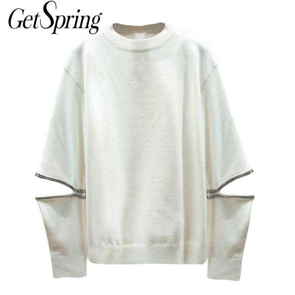 getspring women sweater patchwork asymmetry white knit black casual loose s pullovers 210601, White;black
getspring women sweater patchwork asymmetry white knit black casual loose s pullovers 210601, White;black