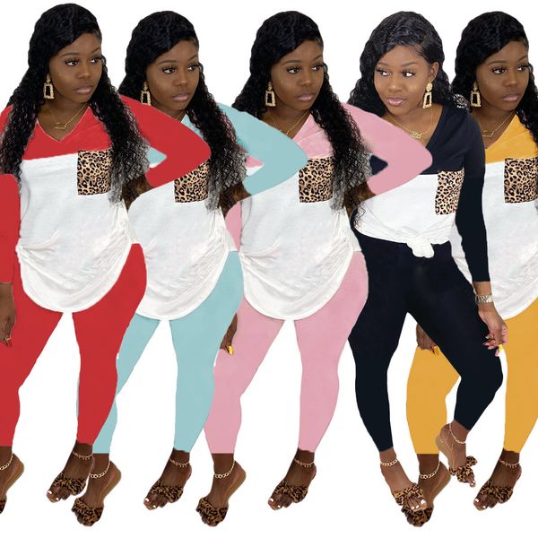 2021 new solid color patchwork leopard print long sleeve and trousers women suit autumn casual fashion sports two piece set bnn1, Gray
2021 new solid color patchwork leopard print long sleeve and trousers women suit autumn casual fashion sports two piece set bnn1, Gray