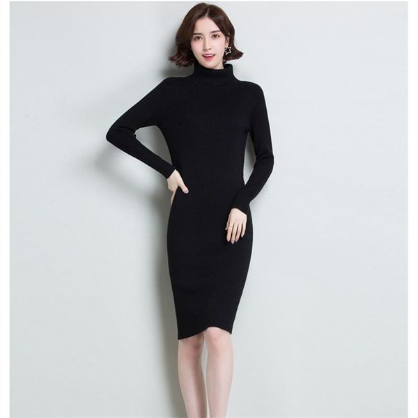women's sweaters long sleeve turtleneck knitted dress women casual spring winter warm dresses, White;black
women's sweaters long sleeve turtleneck knitted dress women casual spring winter warm dresses, White;black
