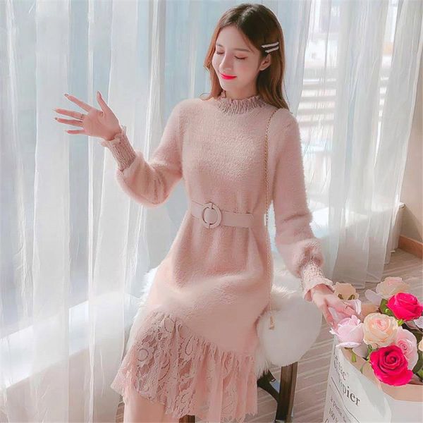 casual dresses 2021 autumn winter knitting patched dress long sleeved o neck accept waist lace knitted sweater knit lady, Black;gray
casual dresses 2021 autumn winter knitting patched dress long sleeved o neck accept waist lace knitted sweater knit lady, Black;gray