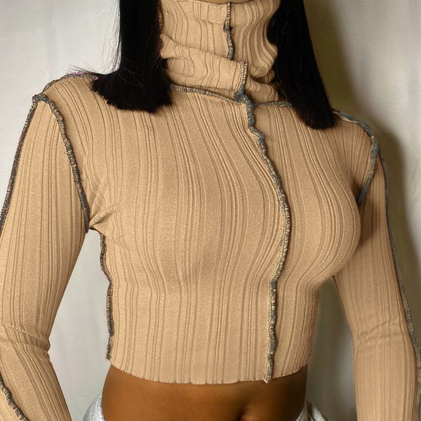 long sleeve rework women t-shirts skinny patchwork solid female basic crop all-match o-neck t-shirt casual clothing, White
long sleeve rework women t-shirts skinny patchwork solid female basic crop all-match o-neck t-shirt casual clothing, White