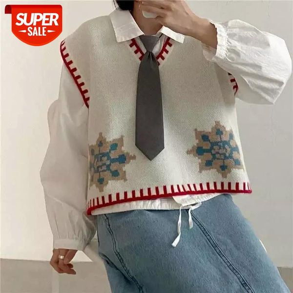 sweater vest female age reduction college style sleeveless waistcoat 2020 spring autumn new female student loose knit trend #it4f, White
sweater vest female age reduction college style sleeveless waistcoat 2020 spring autumn new female student loose knit trend #it4f, White
