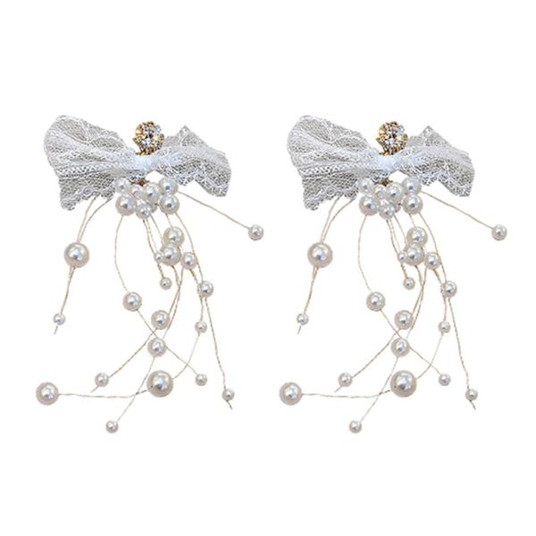 stud 925 silver needle fashion exaggeration personality tide pearl set diamond lace bow earrings long, Golden;silver 
stud 925 silver needle fashion exaggeration personality tide pearl set diamond lace bow earrings long, Golden;silver
