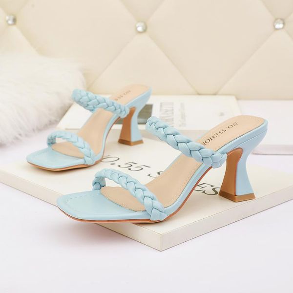 slippers summer clear women shoes narrow band heels sandals hollow out slides ladies shallow slip on pump zapatos de mujer, Black 
slippers summer clear women shoes narrow band heels sandals hollow out slides ladies shallow slip on pump zapatos de mujer, Black