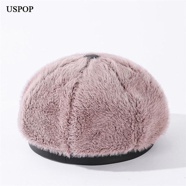uspop new winter berets women beret leather edges thick warm octagonal hats, Blue;gray
uspop new winter berets women beret leather edges thick warm octagonal hats, Blue;gray