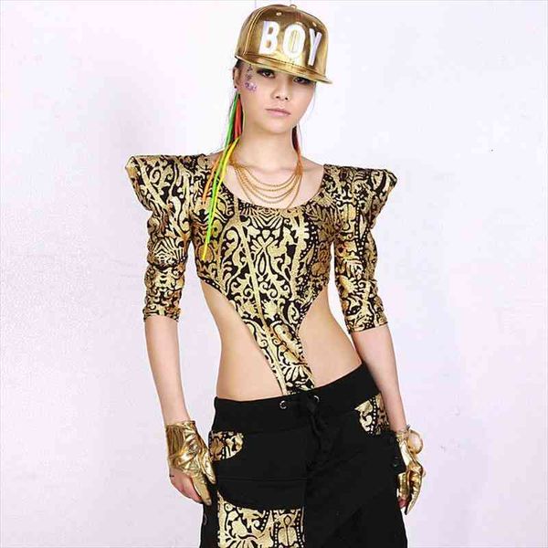 fashion hip hop street womens romper ds clothing bronzoer slim bar dance performance costumes, Black;white
fashion hip hop street womens romper ds clothing bronzoer slim bar dance performance costumes, Black;white