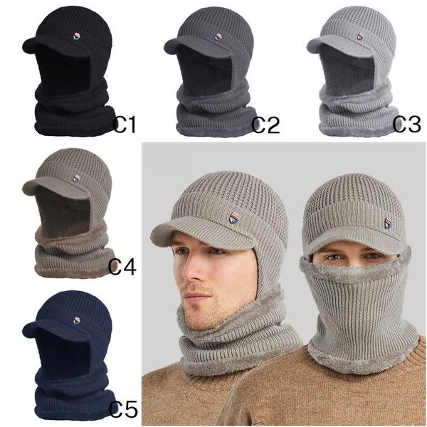 cool men full protection warm hats scarves sets lined fleece pure colors knitted brim cap and ring scarf, Blue;gray
cool men full protection warm hats scarves sets lined fleece pure colors knitted brim cap and ring scarf, Blue;gray