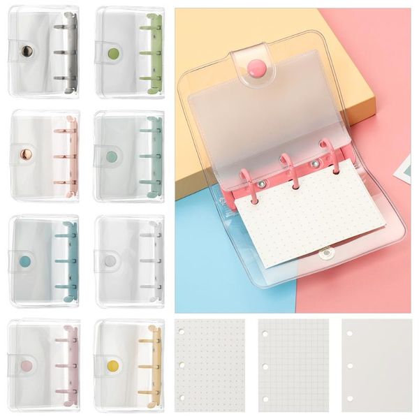 3 hole mini pvc loose-leaf notebook cover journal traveler portable notebook clip refill student stationery office school supply, Purple;pink
3 hole mini pvc loose-leaf notebook cover journal traveler portable notebook clip refill student stationery office school supply, Purple;pink