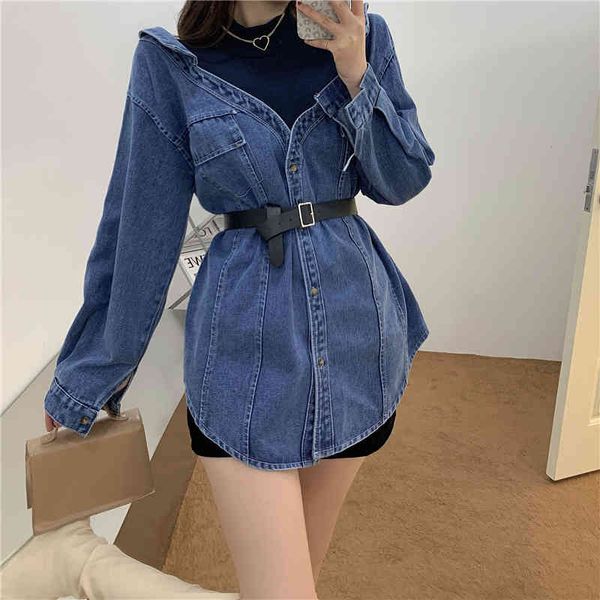 women's two piece pants fake two pieces demin dress korean elegant shreds thin waist female 04qj, White
women's two piece pants fake two pieces demin dress korean elegant shreds thin waist female 04qj, White