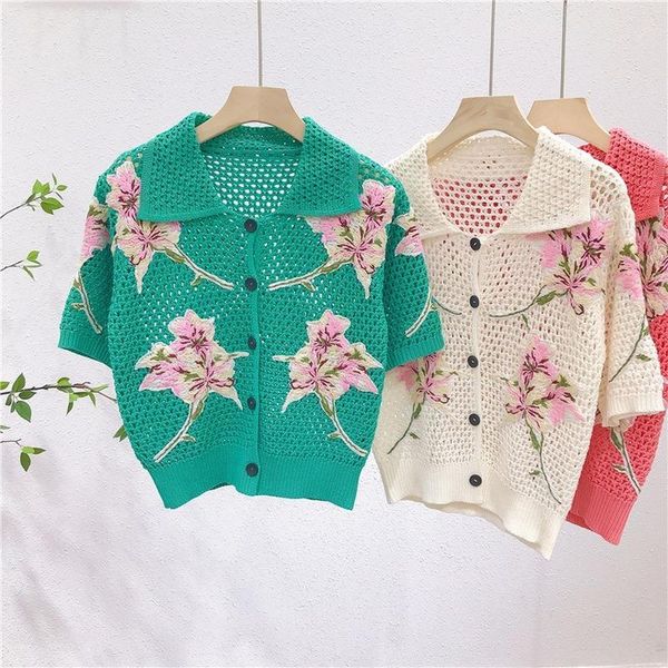 women's knits & tees fashion women sweater cardigan short sleeve knit crop floral embroidery casual vintage streetwear harajuku korean, White
women's knits & tees fashion women sweater cardigan short sleeve knit crop floral embroidery casual vintage streetwear harajuku korean, White