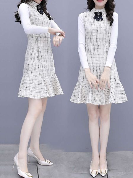 short, small, sweet, 2021 new long sleeve suit, spring and autumn two piece dress, Black;gray
short, small, sweet, 2021 new long sleeve suit, spring and autumn two piece dress, Black;gray