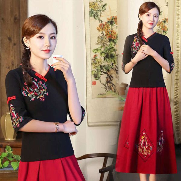 sleeve 5460 new seven national wind style embroidered cotton bottom t-shirt manual buckle decorated with lining, Black;gray
sleeve 5460 new seven national wind style embroidered cotton bottom t-shirt manual buckle decorated with lining, Black;gray
