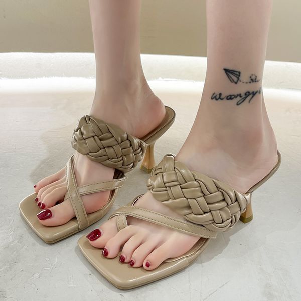 women high heels stiletto weaving flip flops open toe sandals 2021 fashion crossover dign slippers prom sho, Black
women high heels stiletto weaving flip flops open toe sandals 2021 fashion crossover dign slippers prom sho, Black