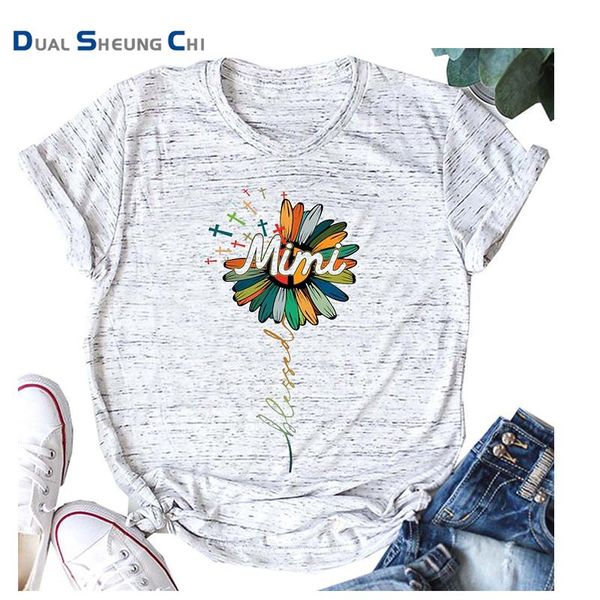 women's t-shirt dualsheungchi mimi blessed print women t shirts cute flower lovely graphic fashion short sleeve tee drop, White
women's t-shirt dualsheungchi mimi blessed print women t shirts cute flower lovely graphic fashion short sleeve tee drop, White