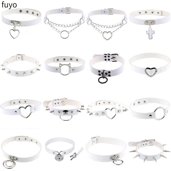 chokers fashion necklace white leather vintage gothic jewelry accessories goth stainless steel chain necklaces for women collier, Golden;silver
chokers fashion necklace white leather vintage gothic jewelry accessories goth stainless steel chain necklaces for women collier, Golden;silver
